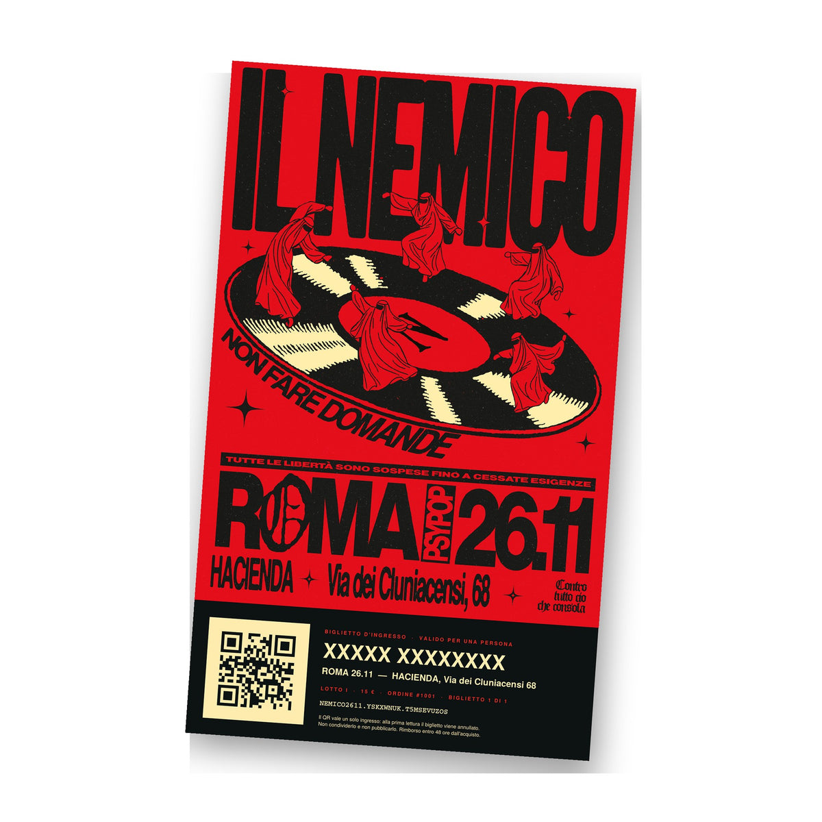 Biglietto — Il Nemico, Roma 26.11